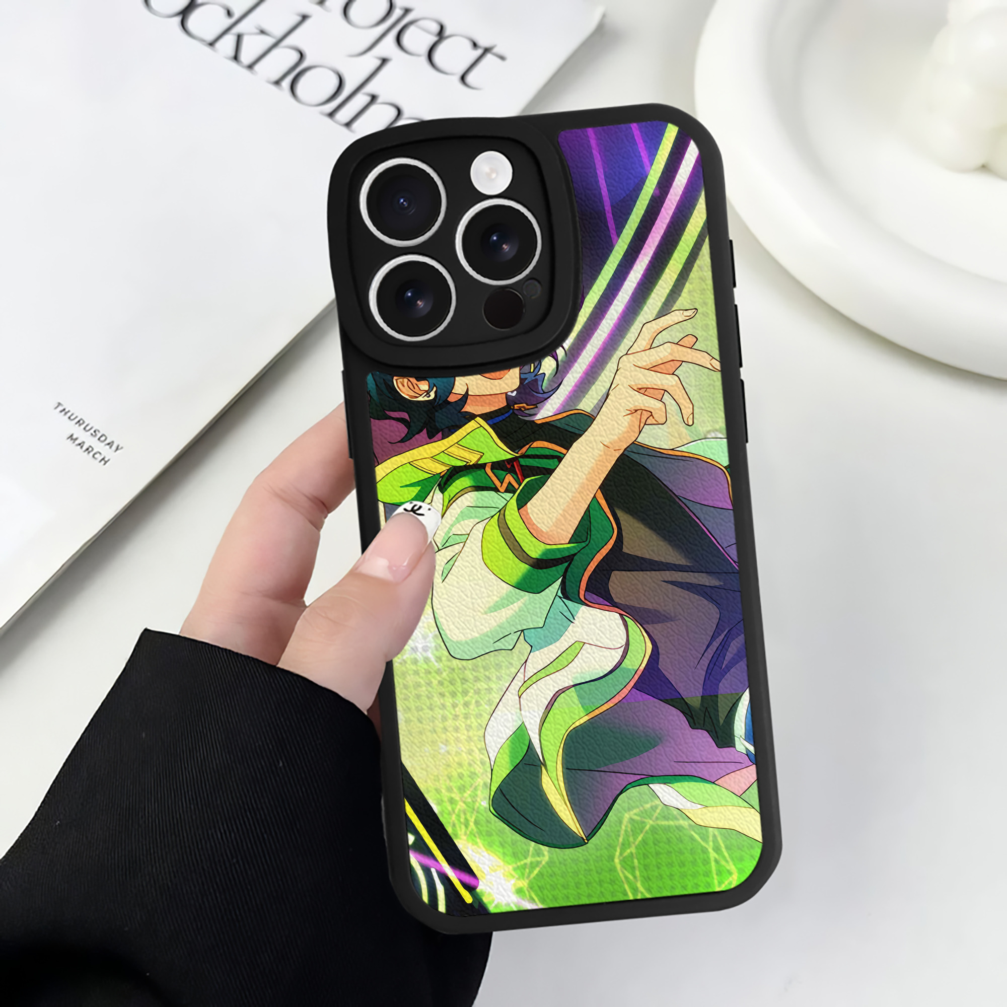 （画像用） あんさんぶるスターズ! Ensemble Stars 【iPhone 16シリーズ対応】シリコンスマホケース（レザー調） 材質：シリコン